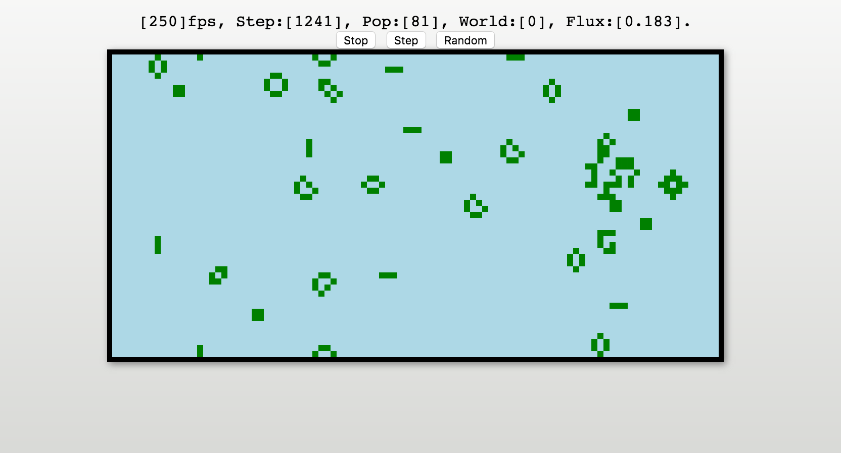 Conway Game Of Life with HTML Elements - A coffeescript implementation of Conway's Game of Life for the browser using HTML table's instead of div's or a canvas.